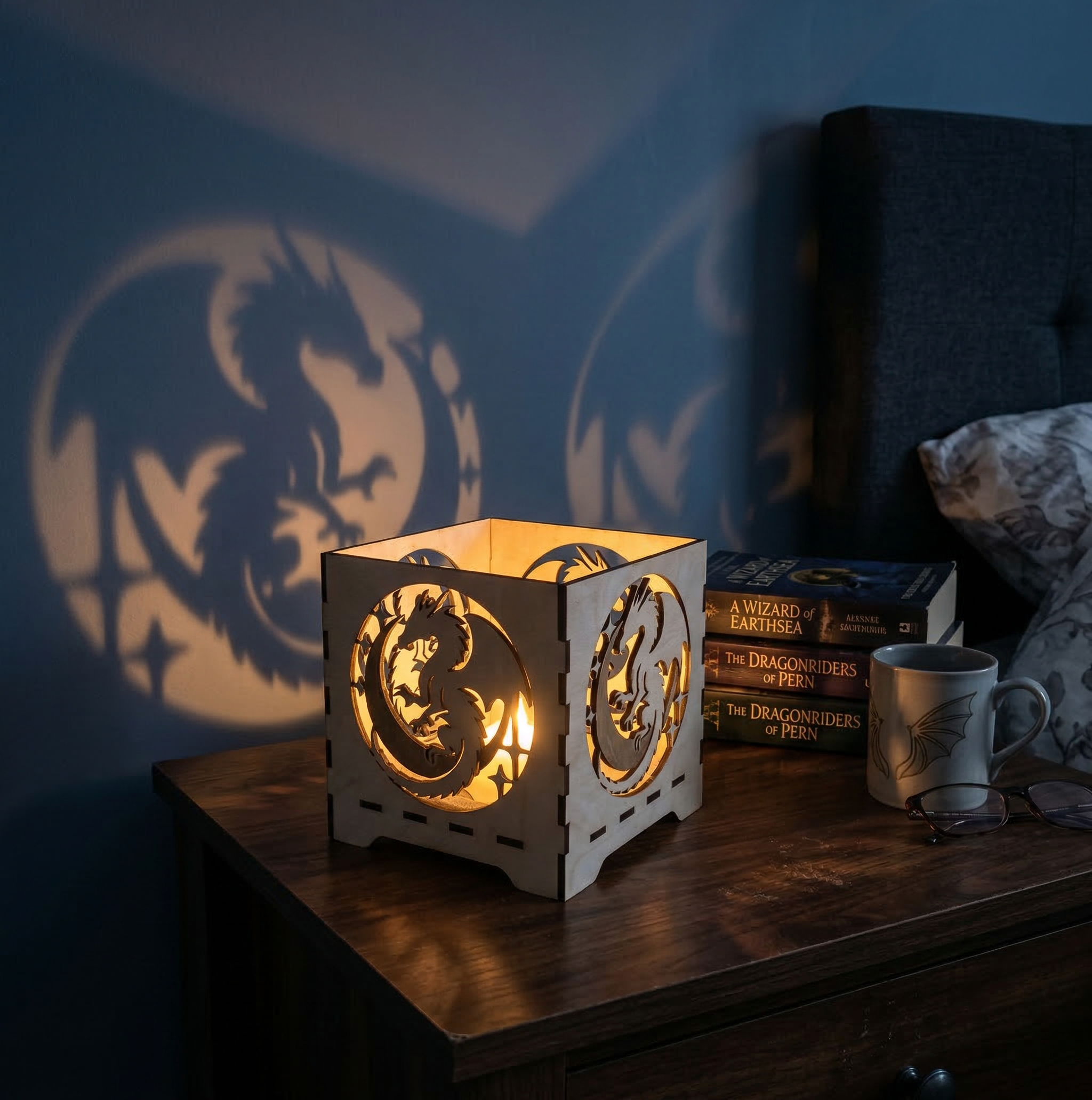 Dragon in Moon Luminary